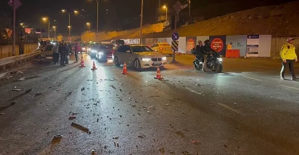 Maltepe'de 4 aracın karıştığı zincirleme kazada 4 kişi yaralandı