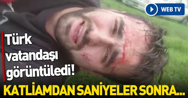 Yeni Zelanda'daki katliamdan yeni görüntüler | Yaralı Türk vatandaşı saniyeler sonra görüntüledi!