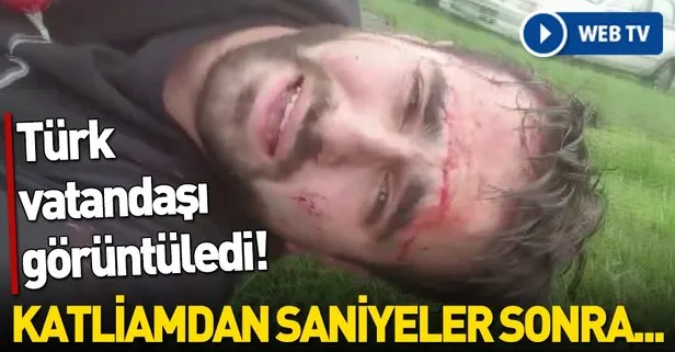 Yeni Zelanda’daki katliamdan yeni görüntüler | Yaralı Türk vatandaşı saniyeler sonra görüntüledi!