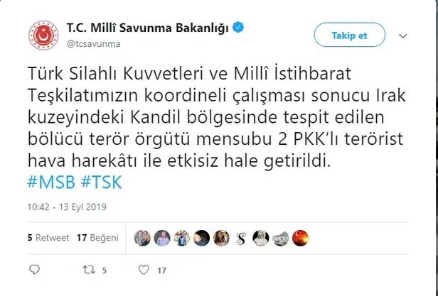 Son dakika: Kandil'e hava harekatı! 2 PKK’lı terörist etkisiz hale getirildi-1