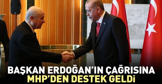 Son dakika: Başkan Erdoğan’ın seçim kampanyası çağrısına MHP’den destek