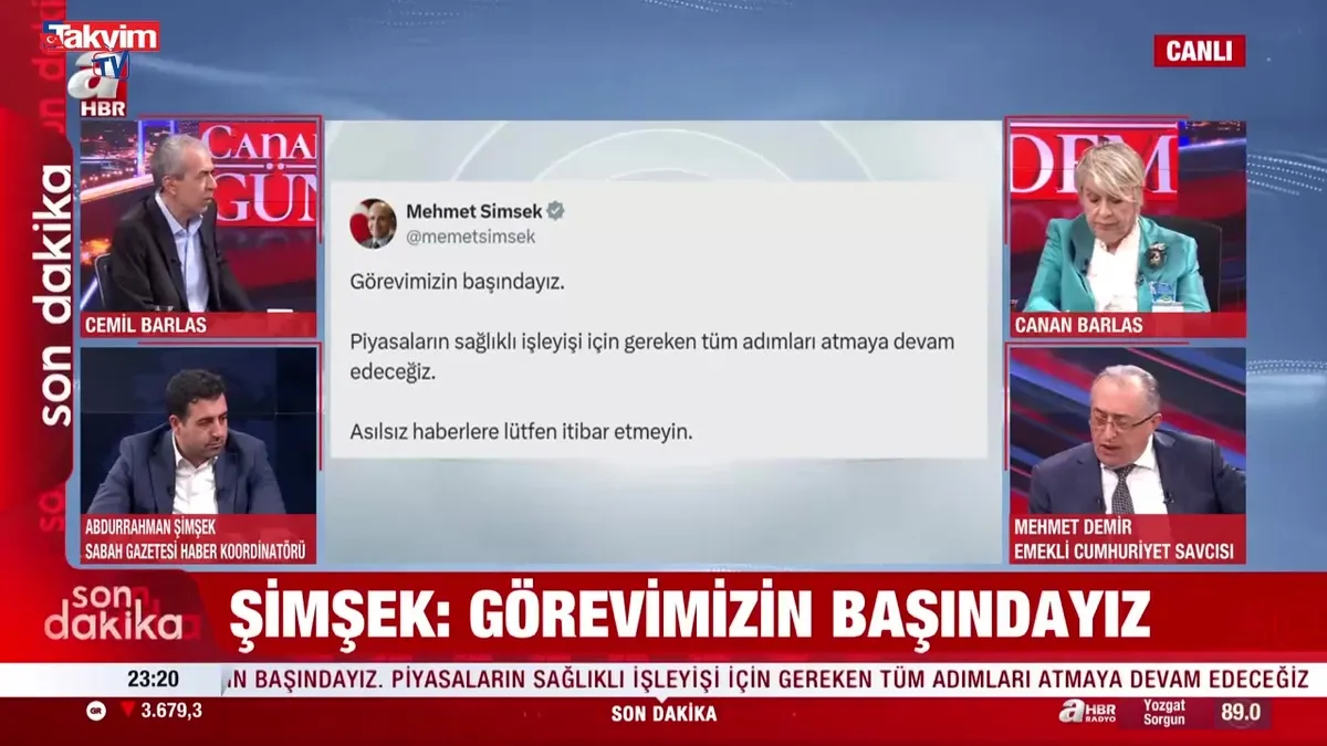 Mehmet Şimşek: "Görevimizin başındayız"