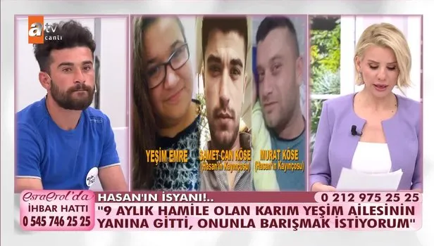 Esra Erol’da izleyicileri şoke eden olay! “9 aylık hamile eşimi abileri rehin tutuyor”
