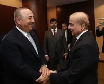 Çavuşoğlu, Pakistan Başbakanı Şerif ile görüştü