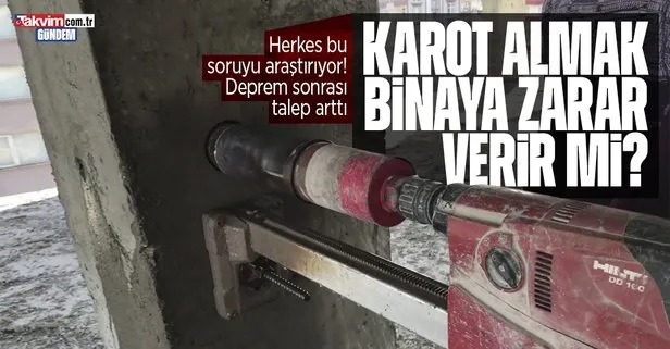 Binadan karot örneği alınması tehlikeli mi? Karot örneği kolon ve kirişlere zarar verir mi? Herkes bu soruların yanıtını arıyor