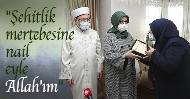 Diyanet İşleri Başkanı Ali Erbaş'tan kılıçlı saldırıya uğrayarak canavarca katledilen Başak Cengiz'in ailesine ziyaret