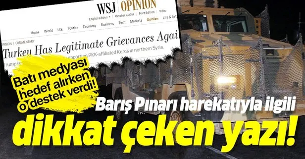 Batı medyası Türkiye’yi hedef alırken Wall Street Journal’dan destek geldi! Operasyonla ilgili dikkat çeken yazı!