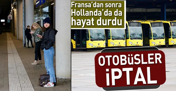 Hollanda'da otobüs şoförleri grevde