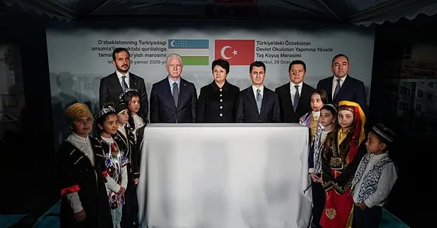 Başkan Erdoğan ve Mirziyoyev Ankara'dan bağlandı: Devlet Okulu'nun yapımına yönelik "Taş Koyuş" merasimi düzenlendi