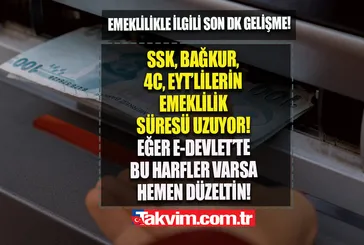 e-Devlet’ten şimdi bakın! Emeklilik ile ilgili son dakika açıklama! EYT, SSK, Bağkur, 4C’linin emeklilik süresi uzuyor! Ödemeler, maaşlar iptal ediliyor...