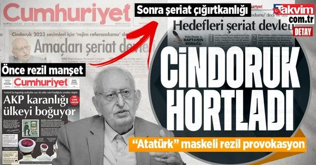 Cumhuriyet’ten 9 Aralık’ta rezil manşet 12 Aralık’ta ’şeriat gelecek’ çığırtkanlığı: Hüsamettin Cindoruk hortladı, AK Parti yargıya gitti