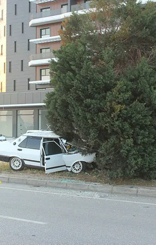 Manisa'da feci kaza! Refüje çıkan araç ağaca çarptı: 1 ölü, 1 ağır yaralı