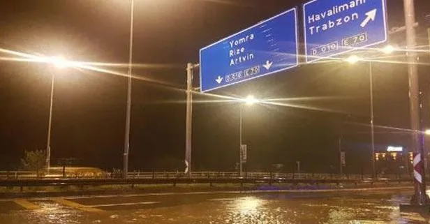 Trabzon’da sağanak etkili oldu, havalimanı uçuş trafiğine kapandı