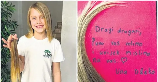 Dzeko’nun kızı Una saçlarını kanser tedavisi gören çocuklar için bağışladı