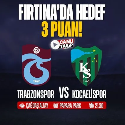Trabzonspor - Kocaelispor | CANLI