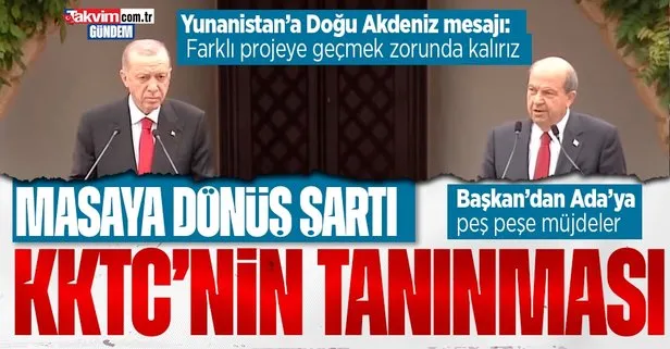 Gelenek bozulmadı! İlk durak KKTC... Başkan Recep Tayyip Erdoğan: Masaya dönüş için tanınma şart