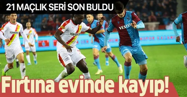 Fırtına evinde kayıp  | Trabzonspor 0-1 Göztepe MAÇ SONUCU