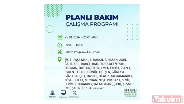 İstanbul'da yarın elektrik yok! 25 Ocak 2026 BEDAŞ elektrik kesintisi sorgulama - 2