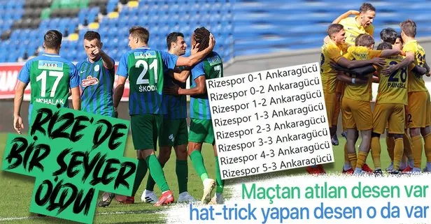 8 gol, 2 penaltı, 1 kırmızı kartlık maçta gülen taraf Rizespor | Maç sonucu: Çaykur Rizespor 5-3 Ankaragücü