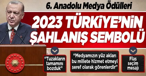 Son dakika: Başkan Recep Tayyip Erdoğan’dan 6. Anadolu Medya Ödülleri programında önemli açıklamalar