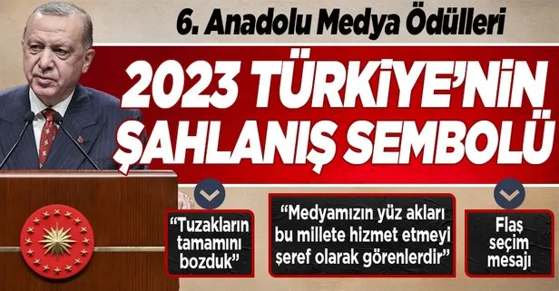 Son dakika: Başkan Recep Tayyip Erdoğan'dan 6. Anadolu Medya Ödülleri programında önemli açıklamalar