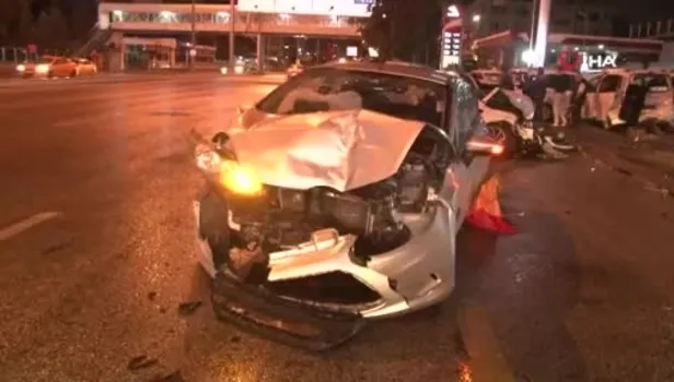 Ankara’da zincirleme trafik kazası! 7 araç birbirini girdi