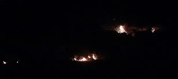 Kilis'e düşen patlayıcı yangına sebep oldu