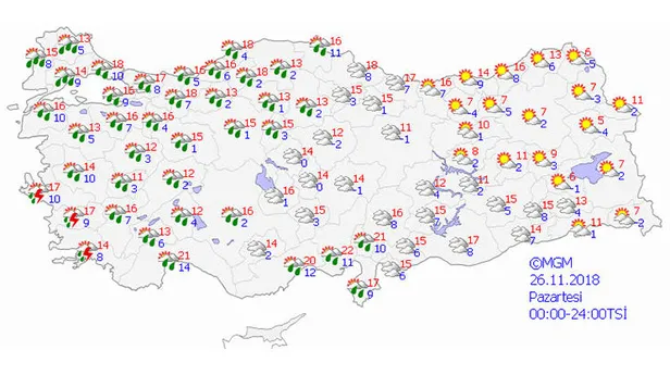 Son dakika: Meteoroloji gün vererek uyardı! İstanbul'da bugün hava nasıl olacak? 24 Kasım 2018 hava durumu-7