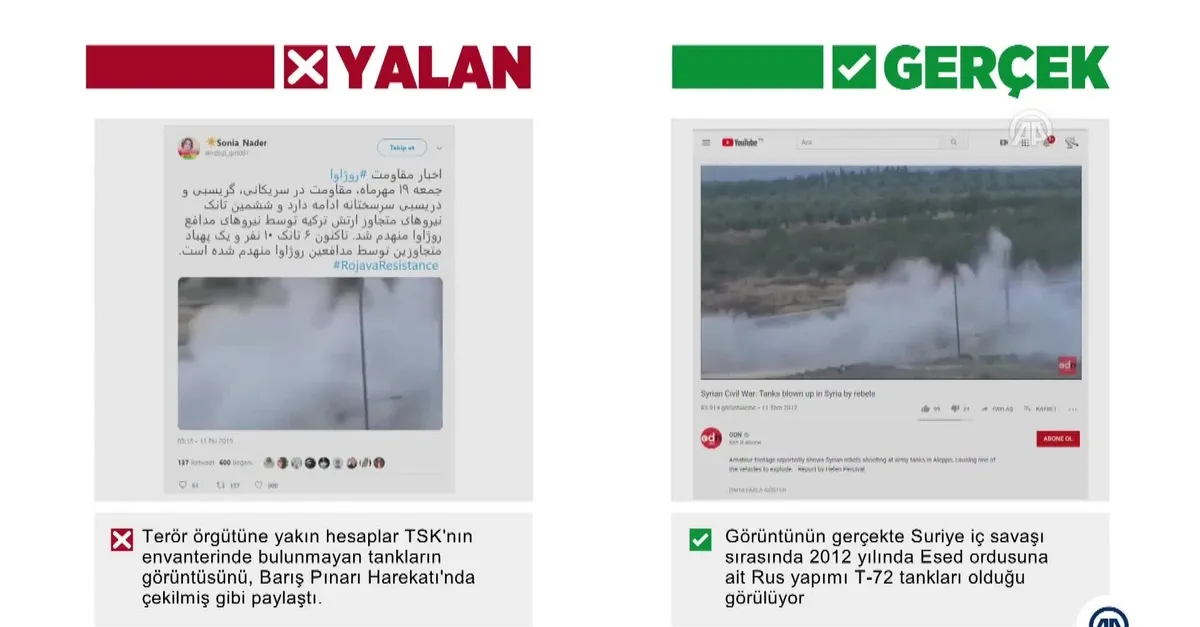 TSK'nın envanterinde olmayan tankın görselini kullandılar! İşte Barış Pınarı Harekatı hakkında çıkan yalan haberler...