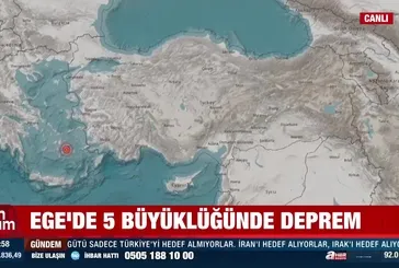 Ege’de 5 büyüklüğünde deprem!