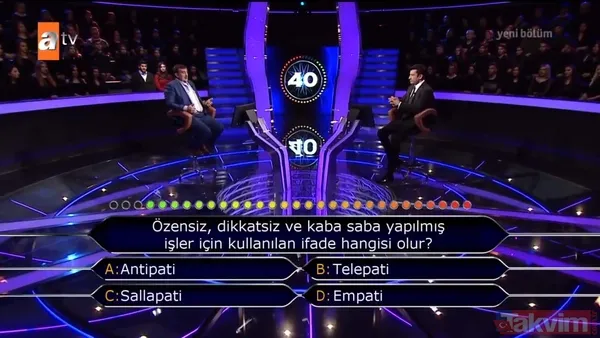 Milyoner'de geceye damga vuran 'Osmanlı' sorusu! Hangi adı taşıyan sadece bir Osmanlı padişahı vardır? - 47