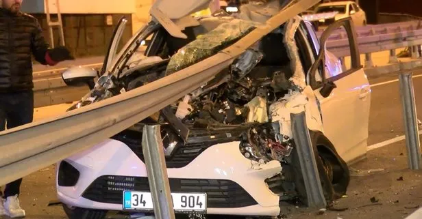 İstanbul’da feci kaza! Bariyer otomobile ok gibi saplandı: Sürücü hayatını kaybetti