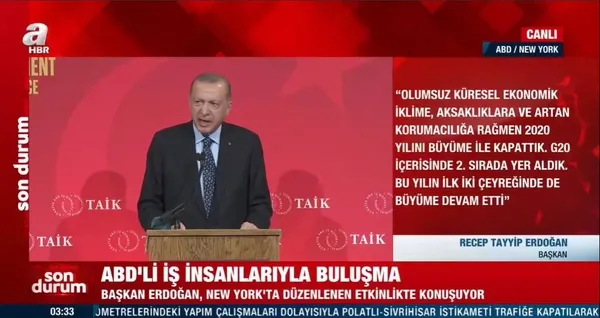 Son dakika: Başkan Erdoğan'dan ABD'de önemli açıklamalar: Türkiye ile ABD arasında ticaret hacmi 25 milyar dolara çıkacak-4