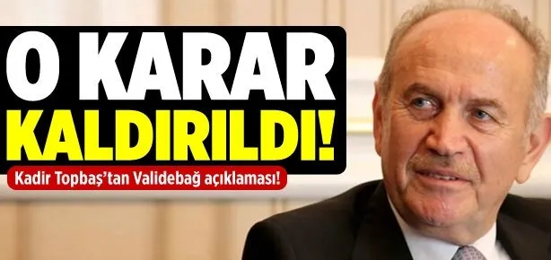 O karar kaldırıldı