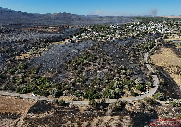 Çeşme yangınında zarar gören alanlar görüntülendi: Her şeyimiz yandı - 19