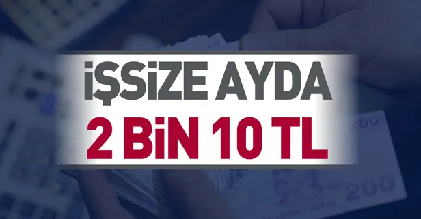 İşsize ayda 2 bin 10 TL