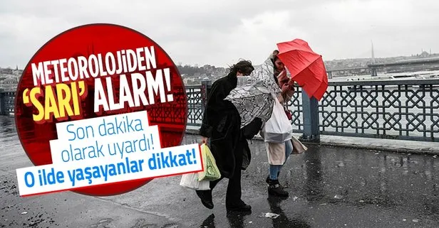 Meteorolojiden son dakika sarı kodlu alarm