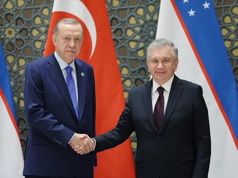Başkan Erdoğan ile Özbekistan Cumhurbaşkanı Şevket Mirziyoyev