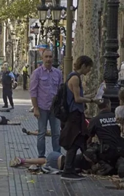 Barcelona saldırısında dehşet görüntüler