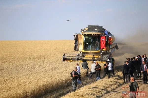 Başkan Erdoğan biçerdöverde buğday hasatı yaptı - 9
