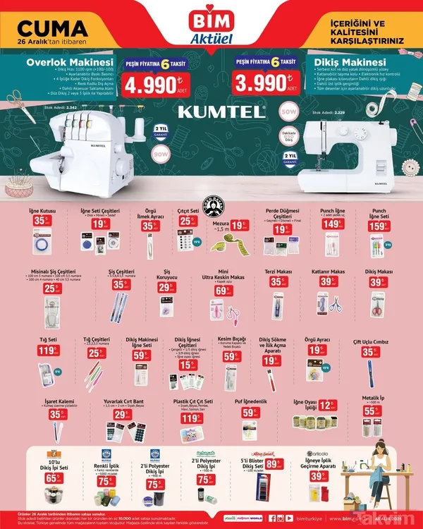 BİM 26-30 Aralık aktüel kataloğunu yayınladı! Dikiş makinesinden çeyiz ürünlerine kadar birçok ürün kampanyada - 12