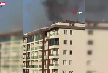 İzmir'de 7 katlı binada korkutan yangın!