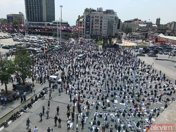 27 yıllık hayal gerçek oldu! Taksim Camii ibadete açıldı! Vatandaş Taksim Meydanı'nı doldurdu - 14