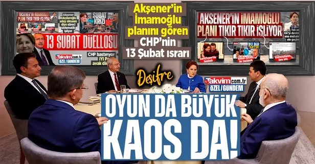 Deşifre: Akşener’in anket maskeli İmamoğlu planını gören CHP’nin ’13 Şubat’ ısrarı! Kılıçdaroğlu’ndan İYİ Parti’ye ’Özel’ bombardıman