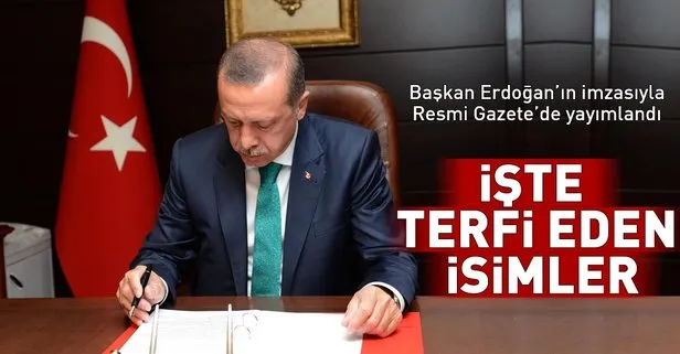 İşte terfi edilen isimler
