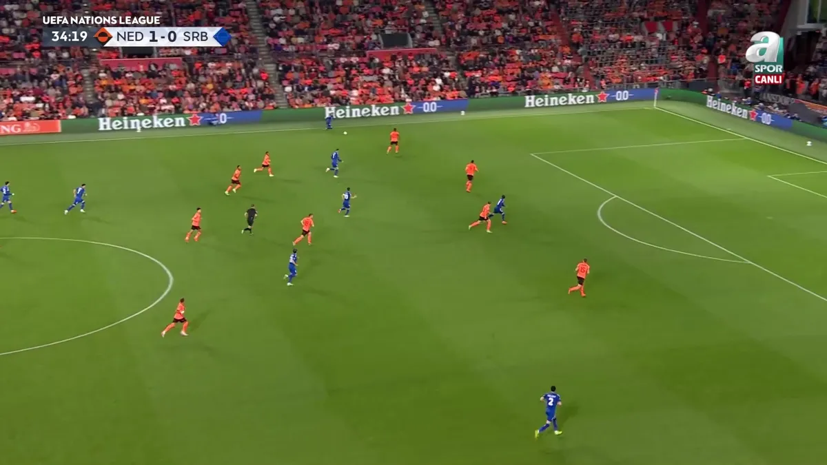GOL: Mihajlo Cvetkovic | Hollanda 1-1 Sırbistan Uluslar Ligi