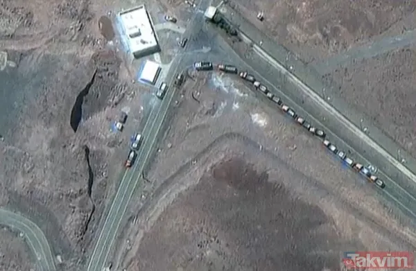İran'ın Fordo operasyonu uydu kamerasında! ABD vurmadan iki gün önce olağandışı kamyon trafiği... Uranyumu naklettiler - 10