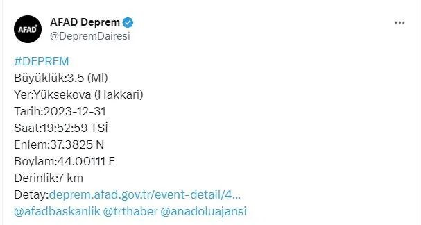 afad-hakkaride-44-buyuklugunde-deprem-meydana-geldigini-duyurdu-1704042072561.jpeg Hakkari 4.4 ve 3.5 büyüklüğündeki depremlerin ardından 4.5 ile bir kez daha sallandı! Son durum ne? Hasar var mı? İşte ilk görüntüler...-2