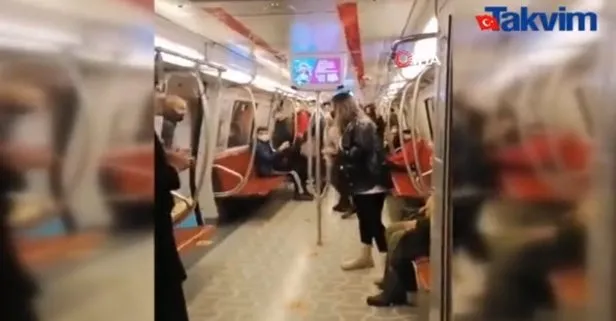Kadıköy-Tavşantepe metrosunda eli bıçaklı kişi kadına saldırdı