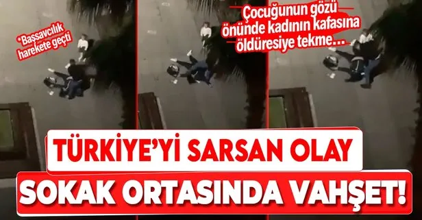 Samsun’da sokak ortasında kafasına tekmeler atılarak öldüresiye dövülen kadının görüntüleri Türkiye’yi sarstı